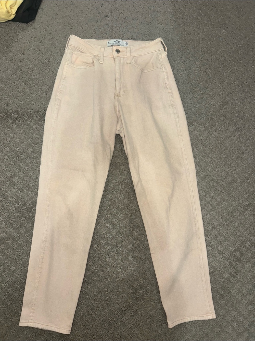 Hollister Men's Pale Pink Slim Straight Jeans